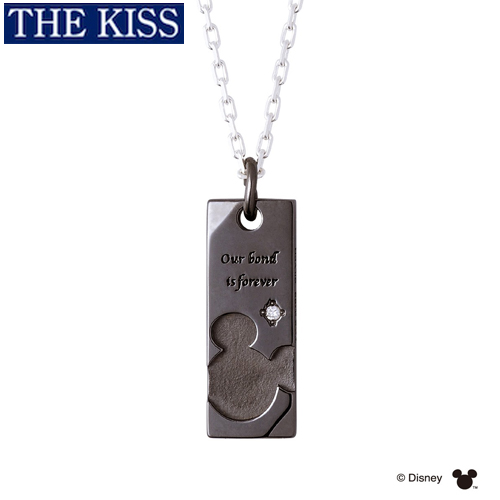 【ディズニー】THE KISS ミッキーマウス ネックレス メンズ 単品 DI-SN1850DM 【Disney】